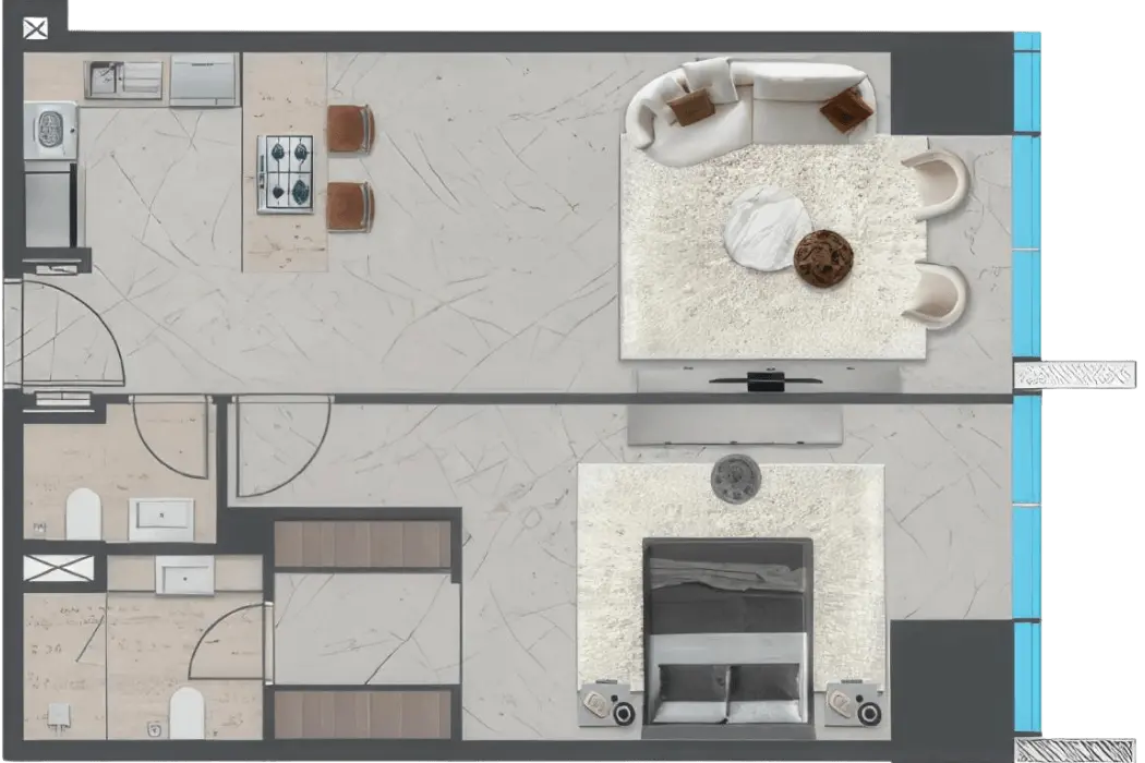 Floor plan of apartment 3