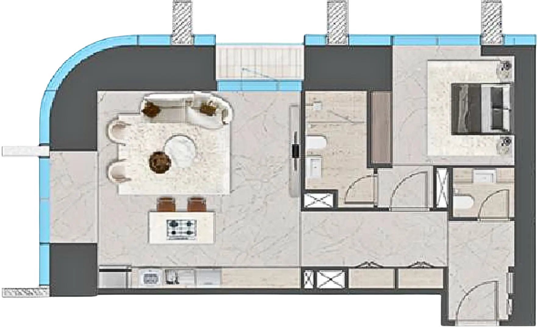 Floor plan of apartment 7