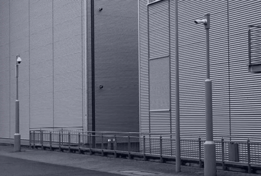 Louvred facade of a specialist building