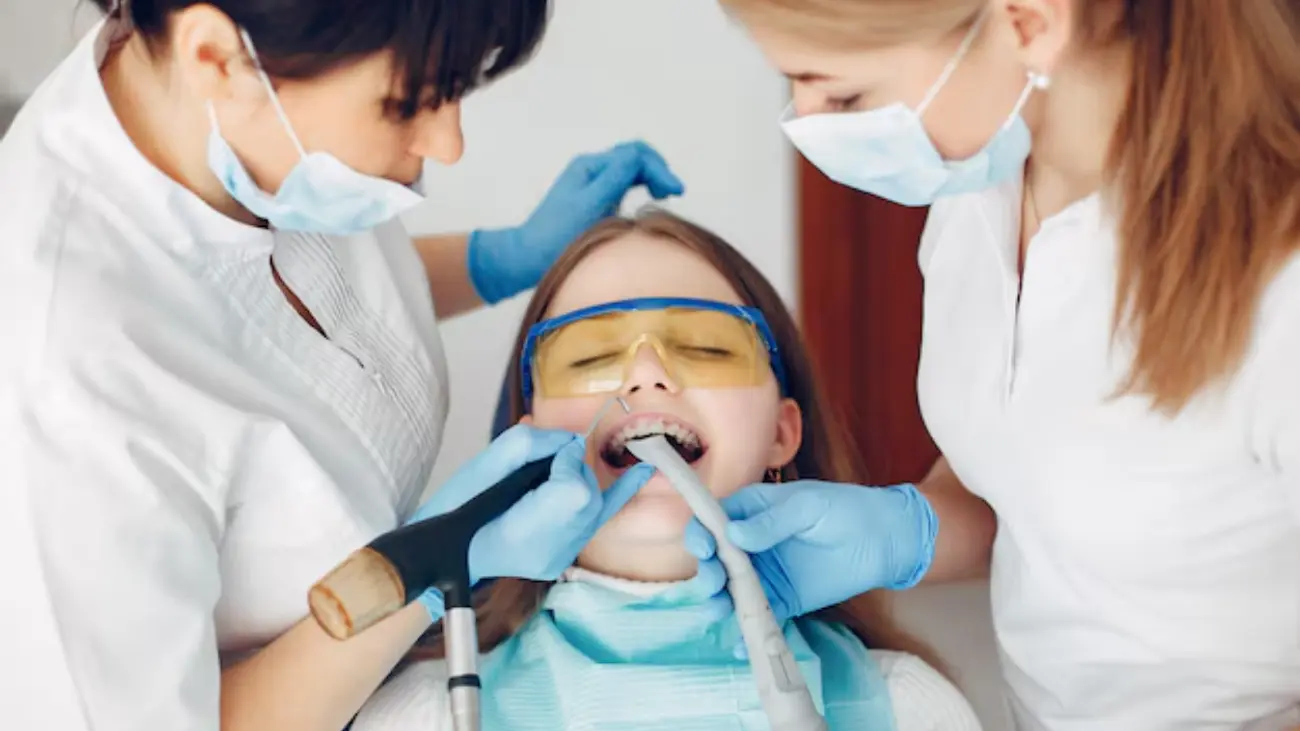 Caring pediatric team at Doha kids dental clinic