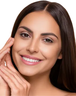 Woman with clear, healthy skin