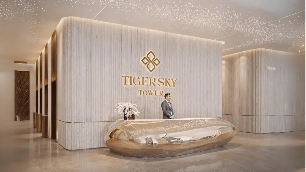 The tower reception desk