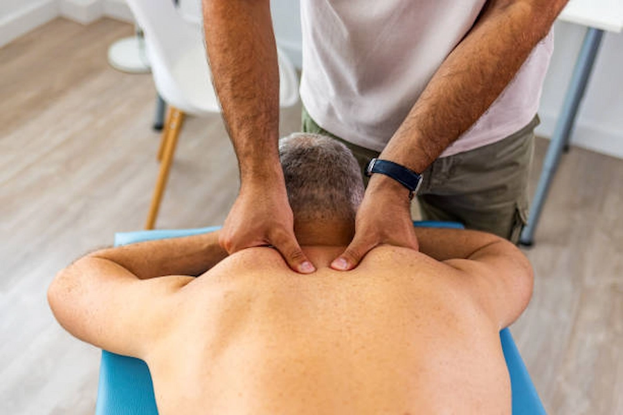 Contacting specialists for neck and shoulder pain.
