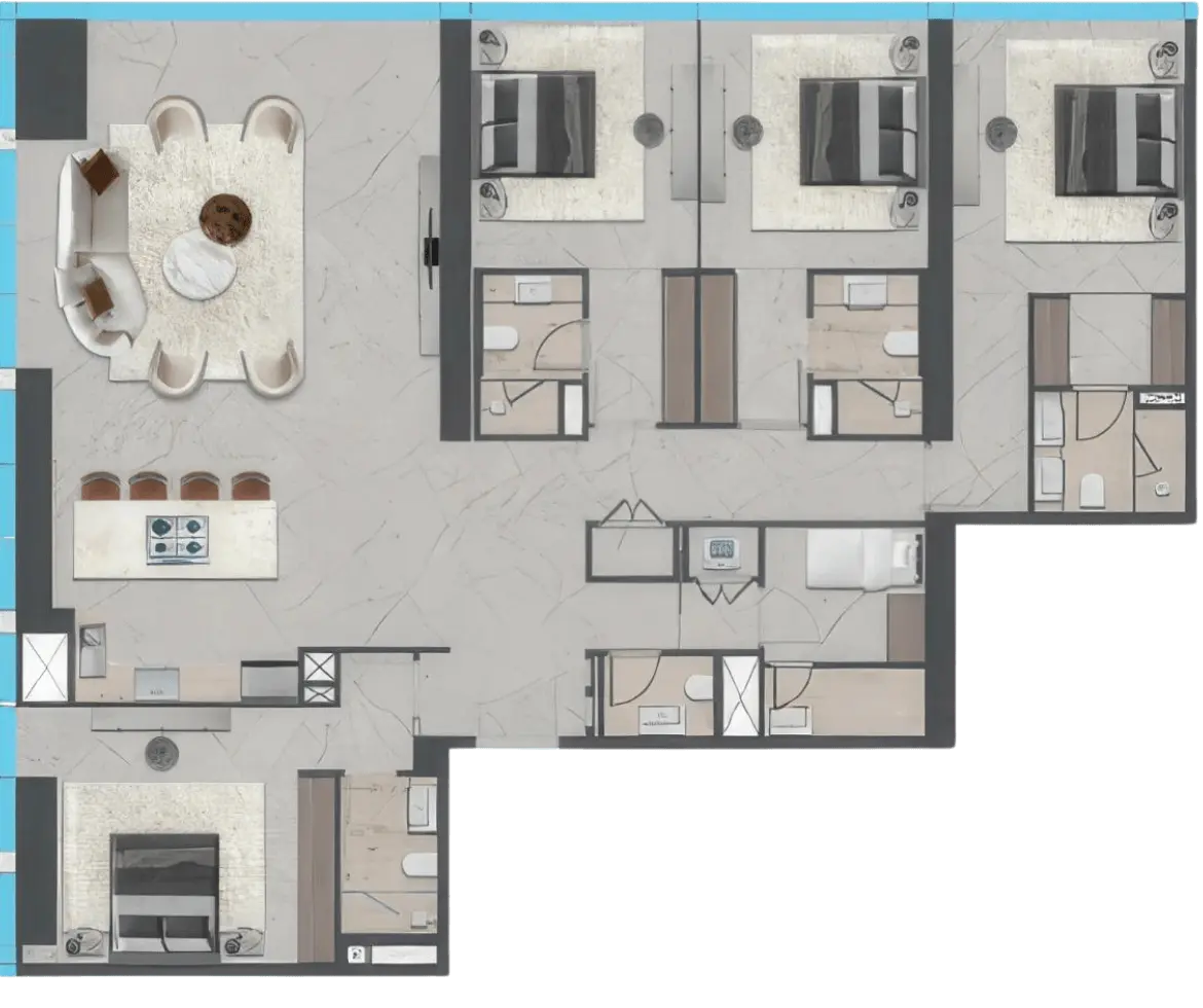 Floor plan of apartment 5