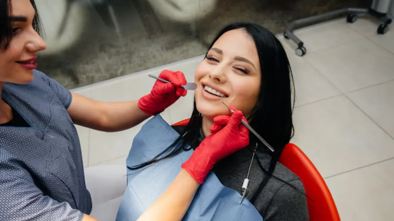 Beautiful smile enhanced with composite veneers