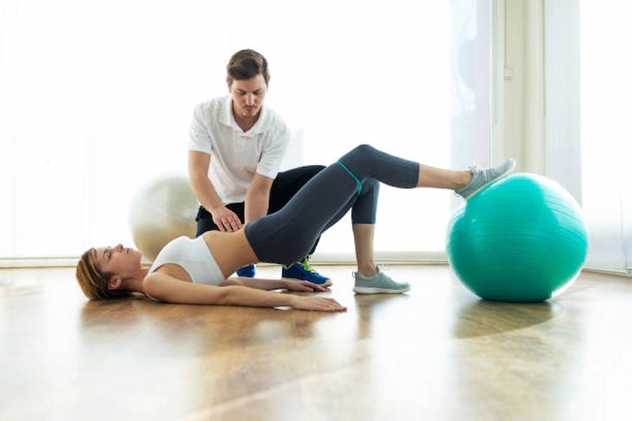 Core Stability service demonstrating core strength exercises.