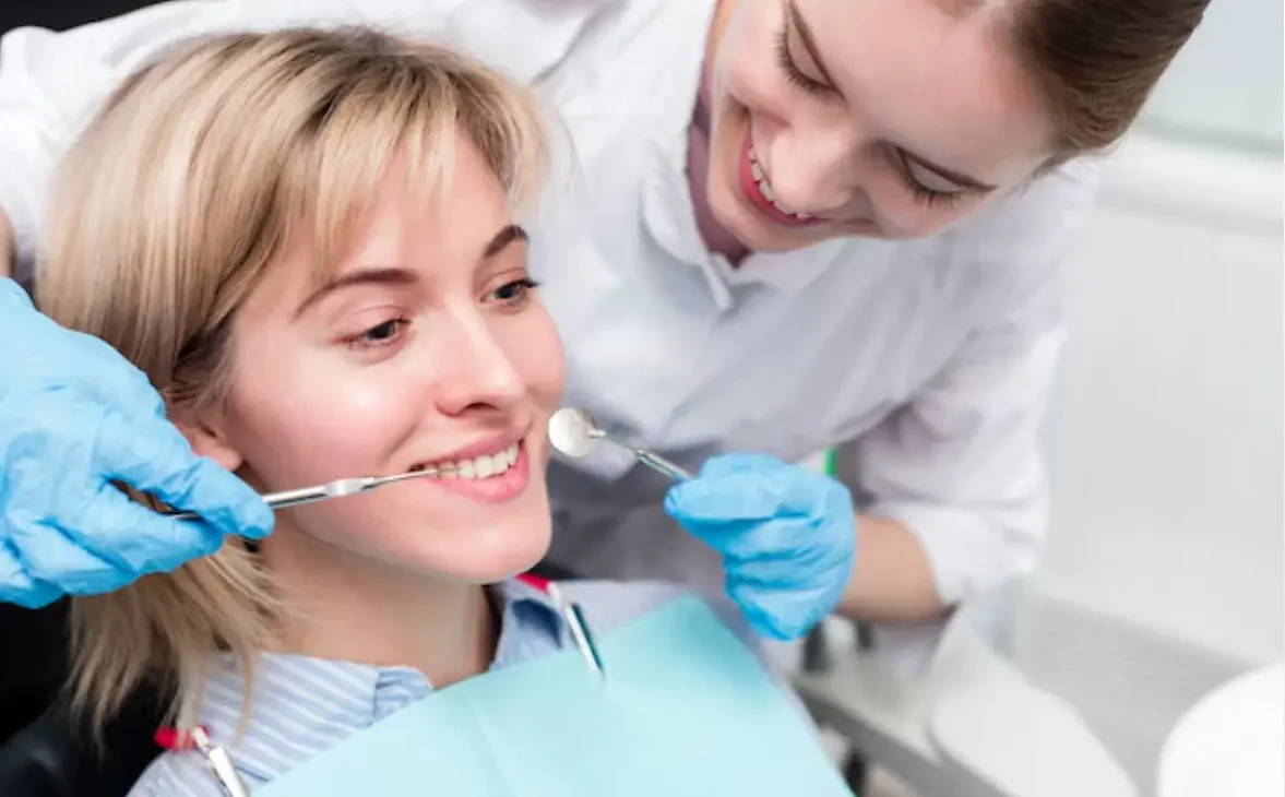 Brightening smiles at our Doha teeth whitening clinic.